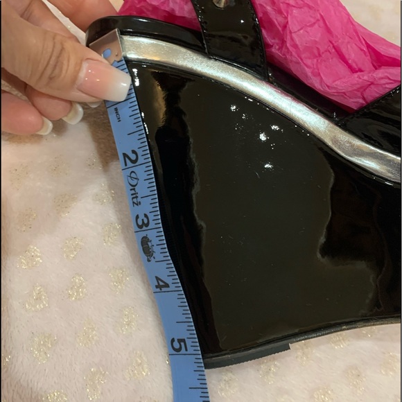 Paruolo 🇦🇷Wedges 🖤Black pattern leather 6 - Picture 7 of 8